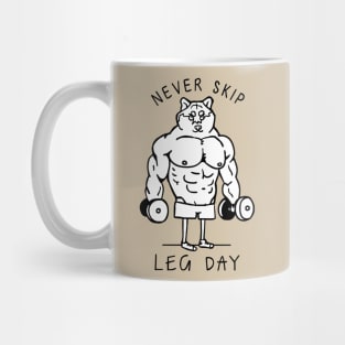 Never Skip Leg Day Shiba Mug